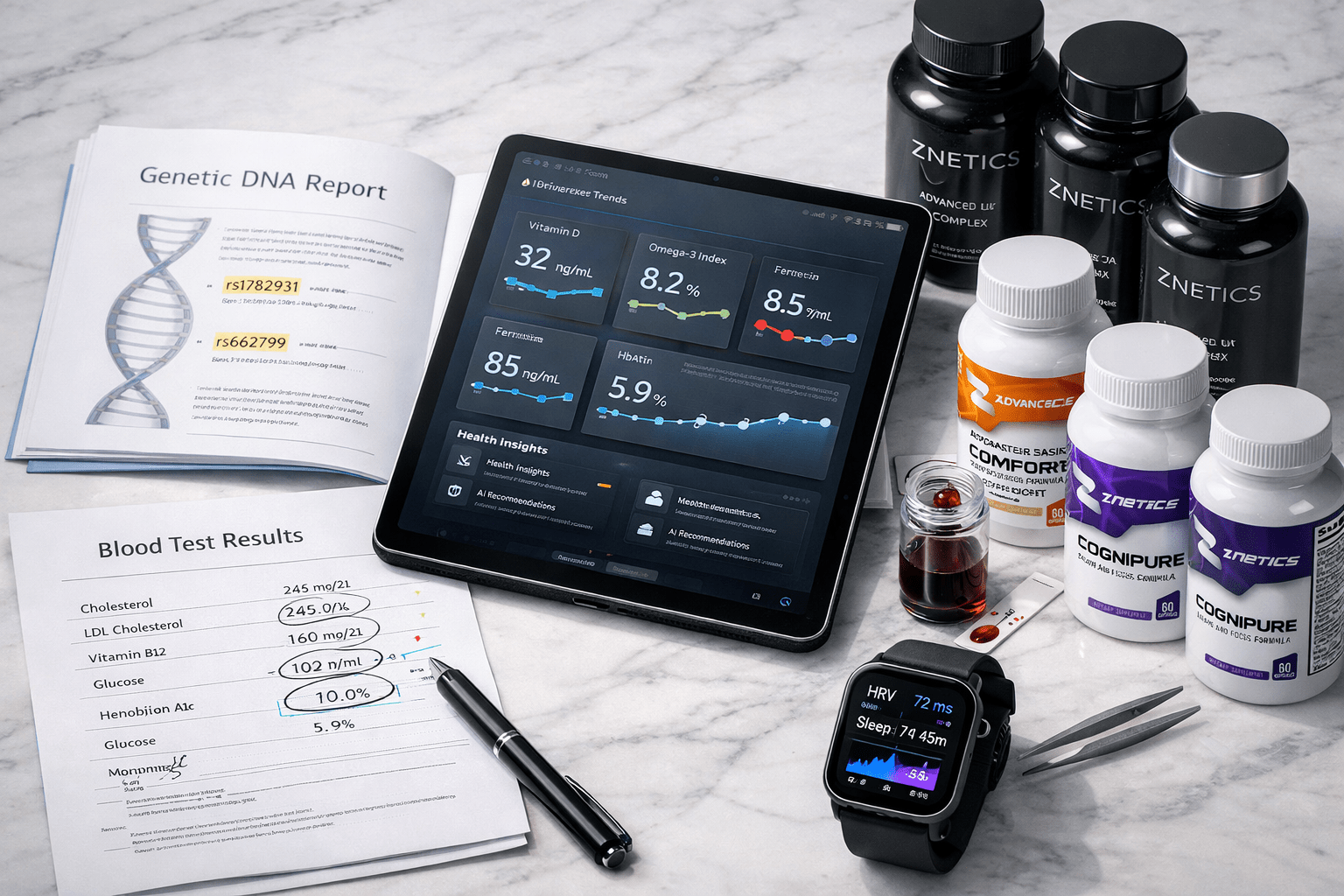 Personalized Nutrition & Supplements: How Nutrigenomics + Bloodwork + AI Create Smarter Wellness Plans - Znetics