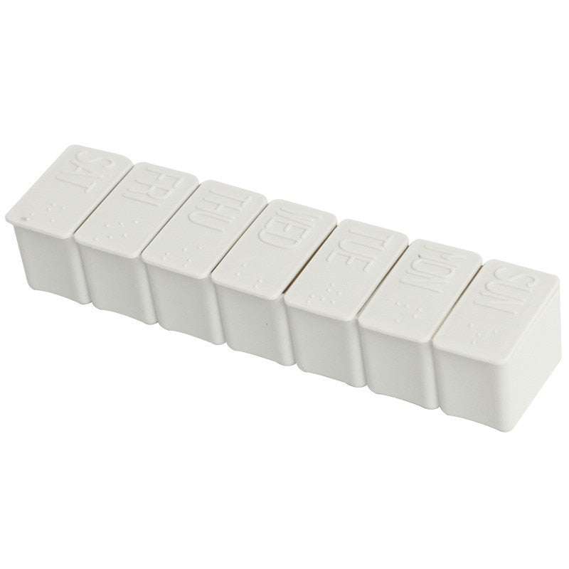 Travel pill box holder for daily vitamins