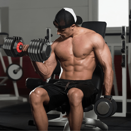 Adjustable Dumbbell Set 55 lbs | 10-in-1 Quick-Adjust Home Gym | ZNETICS - Znetics -- 10 in 1 Dumbbell - 55 lb Dumbbells -- adjustable dumbbells
