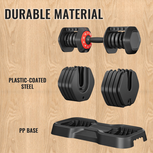 Adjustable Dumbbell Set 55 lbs | 10-in-1 Quick-Adjust Home Gym | ZNETICS - Znetics -- 10 in 1 Dumbbell - 55 lb Dumbbells -- adjustable dumbbells