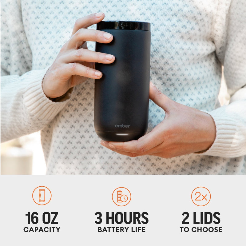 Ember® Tumbler 16 oz | Smart Temperature Control Coffee Tumbler | ZNETICS - Znetics - 16oz Tumbler - App Controlled MugBest Coffee Tumbler