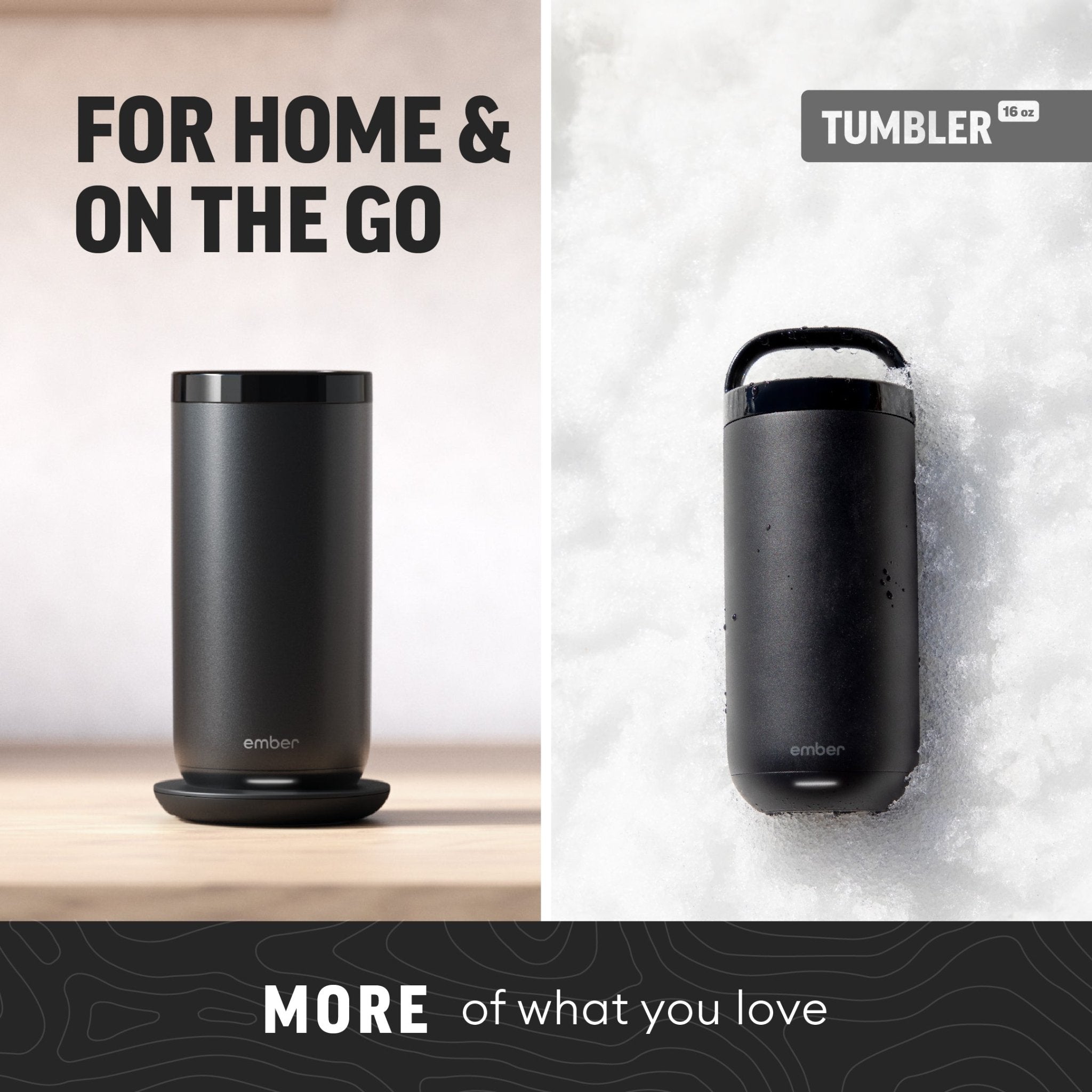 Ember® Tumbler 16 oz | Smart Temperature Control Coffee Tumbler | ZNETICS - Znetics - 16oz Tumbler - App Controlled MugBest Coffee Tumbler