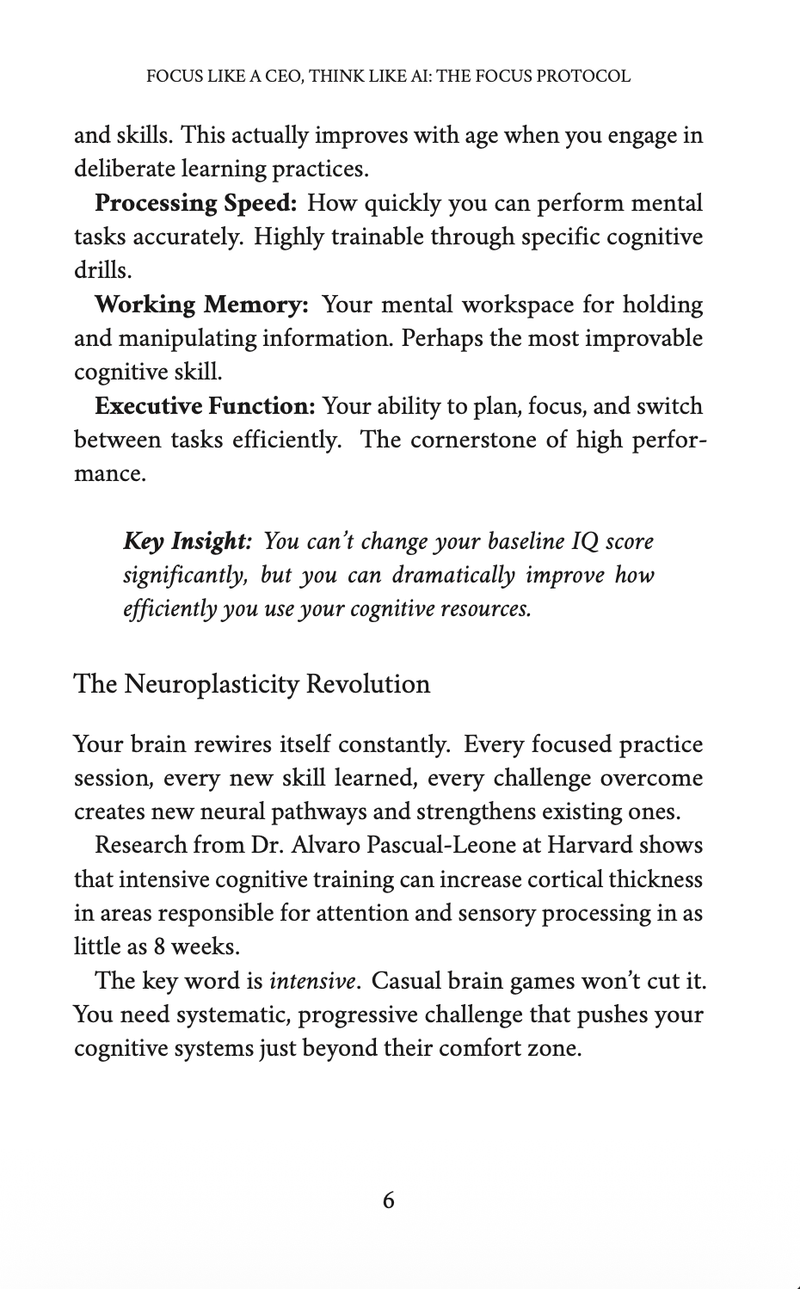 Focus Like A CEO, Think Like AI | Cognitive Performance E-Book | ZNETICS - Znetics - ZNETICS Brain Health Guide - Brain Performance CEO Mindset