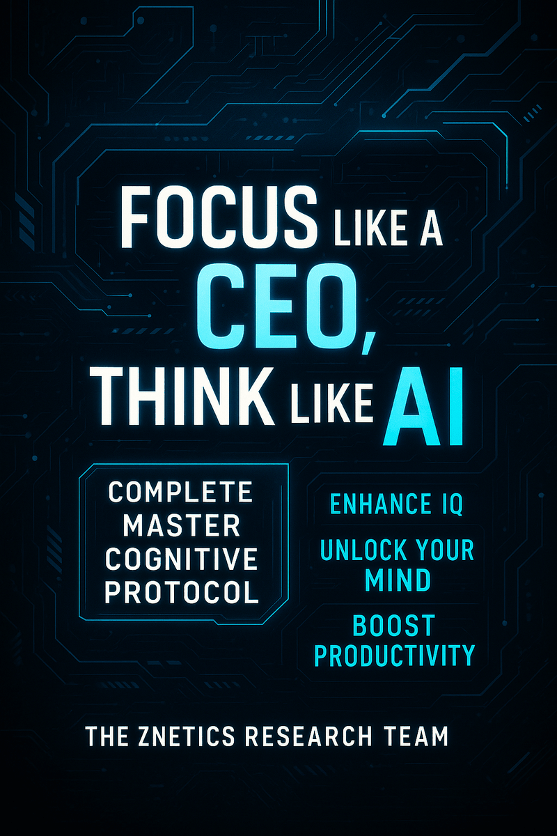 Focus Like A CEO, Think Like AI | Cognitive Performance E-Book | ZNETICS - Znetics - ZNETICS Brain Health Guide - Brain Performance CEO Mindset