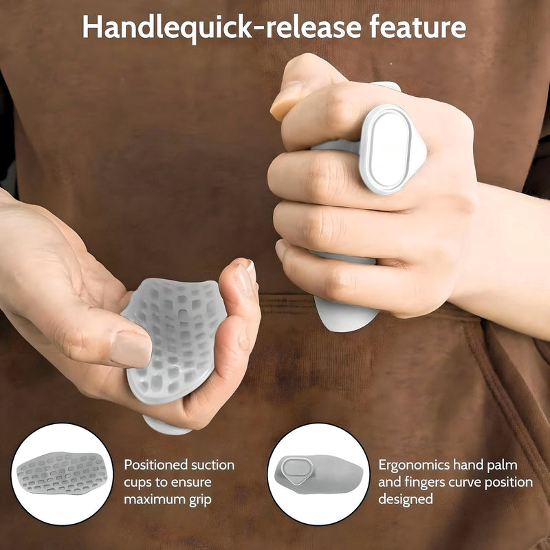 GripFlex® Silicone Hand Grips | Non-Slip Weightlifting Grip Pads | ZNETICS - Znetics - A59F231205744CDCBC4237320CF252FE475354740 - GRAY -- -- - Barbell Grip Pads - Callus Protection GymCrossFit Grip Pads