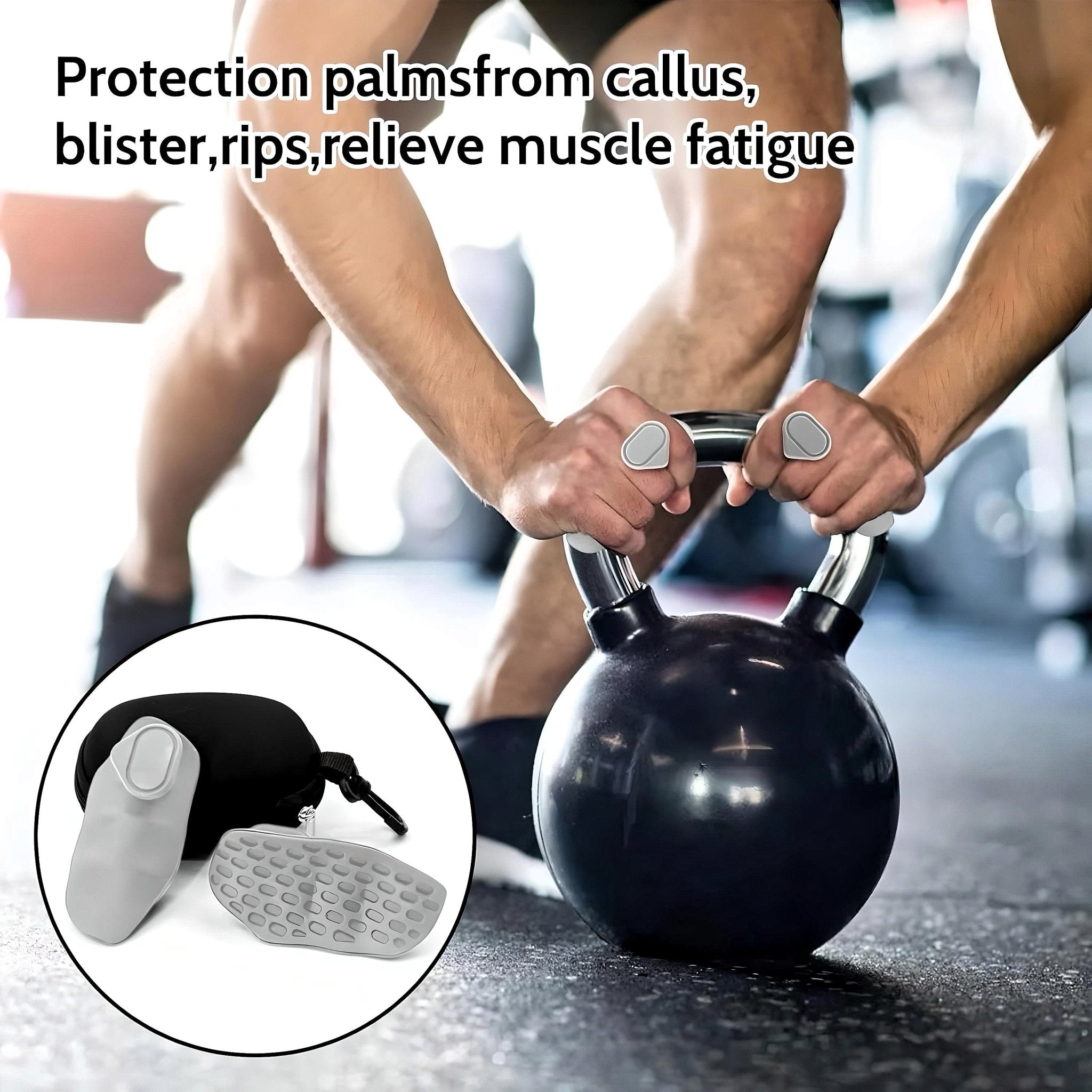 GripFlex® Silicone Hand Grips | Non-Slip Weightlifting Grip Pads | ZNETICS - Znetics - A59F231205744CDCBC4237320CF252FE475354740 - GRAY -- -- - Barbell Grip Pads - Callus Protection GymCrossFit Grip Pads