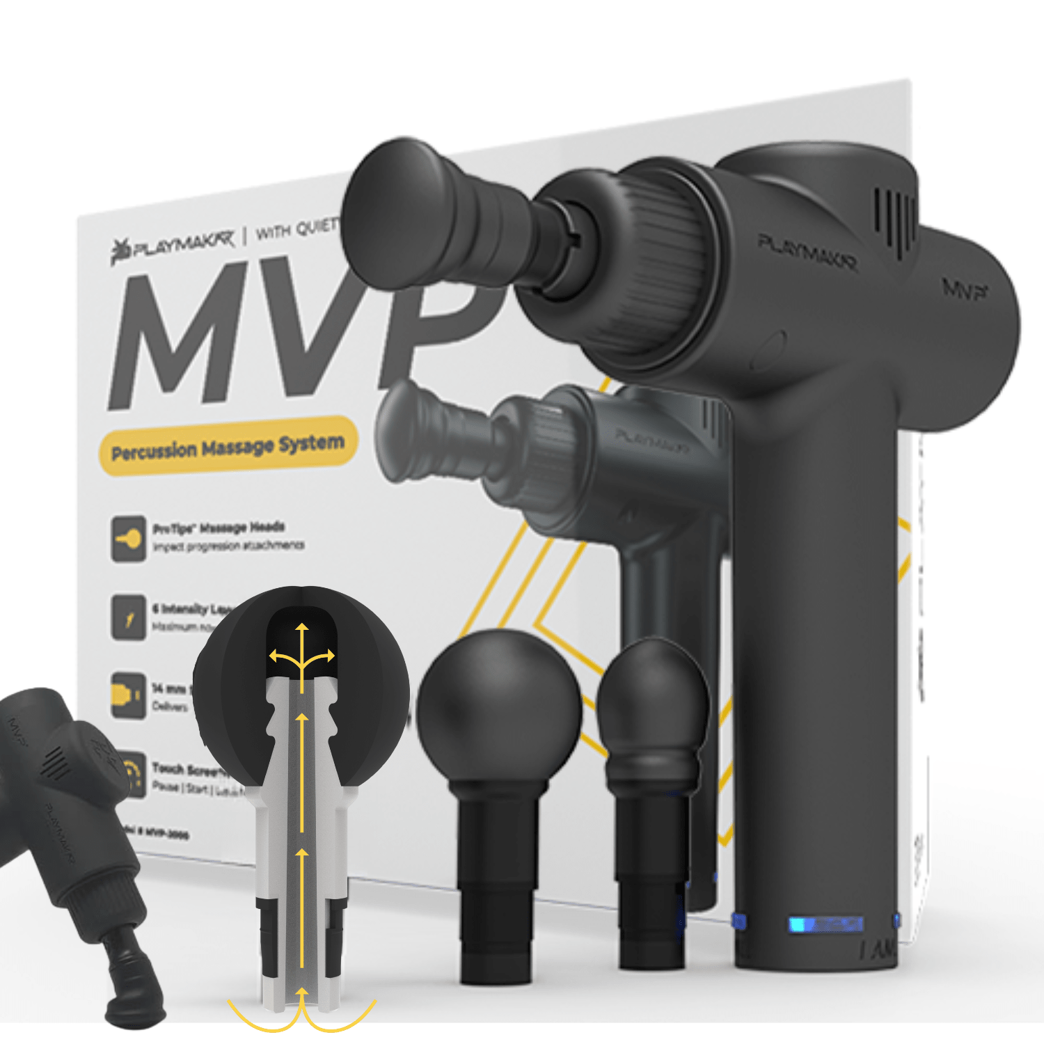 MVP+ Professional Percussion Massage Gun | Deep Tissue Recovery | ZNETICS - Znetics - Advanced Recovery Equipment - CrossFit Recovery Tool
