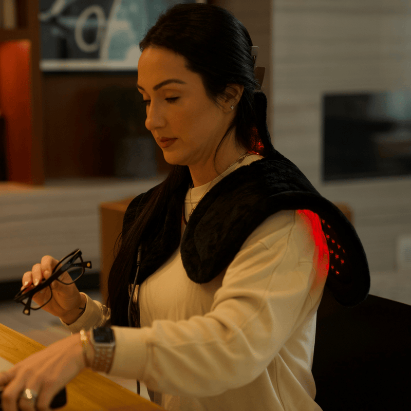 Perfect Pad | Red Light & Near-Infrared Therapy Shoulder Wrap | Therasage by ZNETICS - Znetics Collagen Red Light Therapy - EMF Safe Red Light Pad