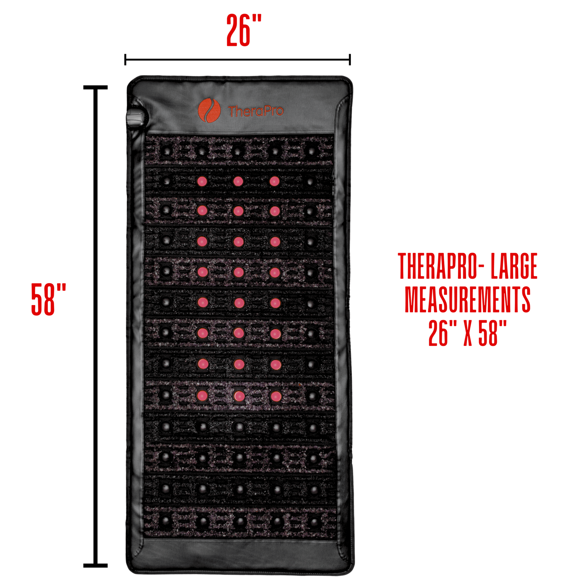 TheraPro PEMF Therapy Pad Large Size | Full Body Infrared, Red Light & TENS | ZNETICS - Znetics EMF Free Therapy Mat - At Home PEMF Mat -- Full Body Infrared Mat