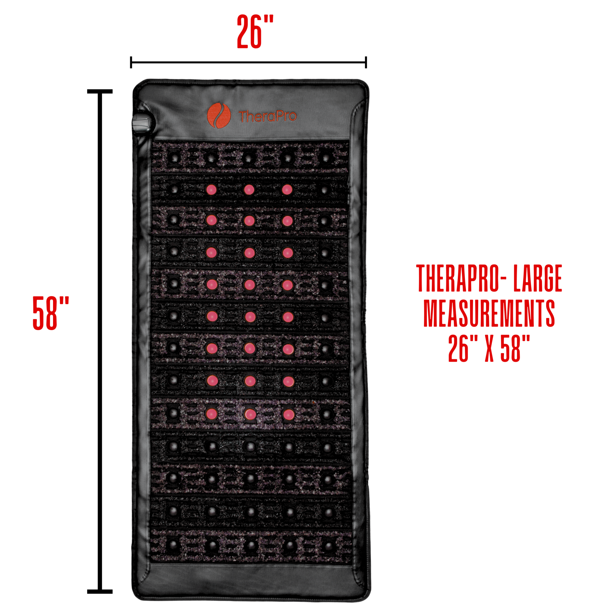 TheraPro PEMF Therapy Pad Large Size | Full Body Infrared, Red Light & TENS | ZNETICS - Znetics EMF Free Therapy Mat - At Home PEMF Mat -- Full Body Infrared Mat