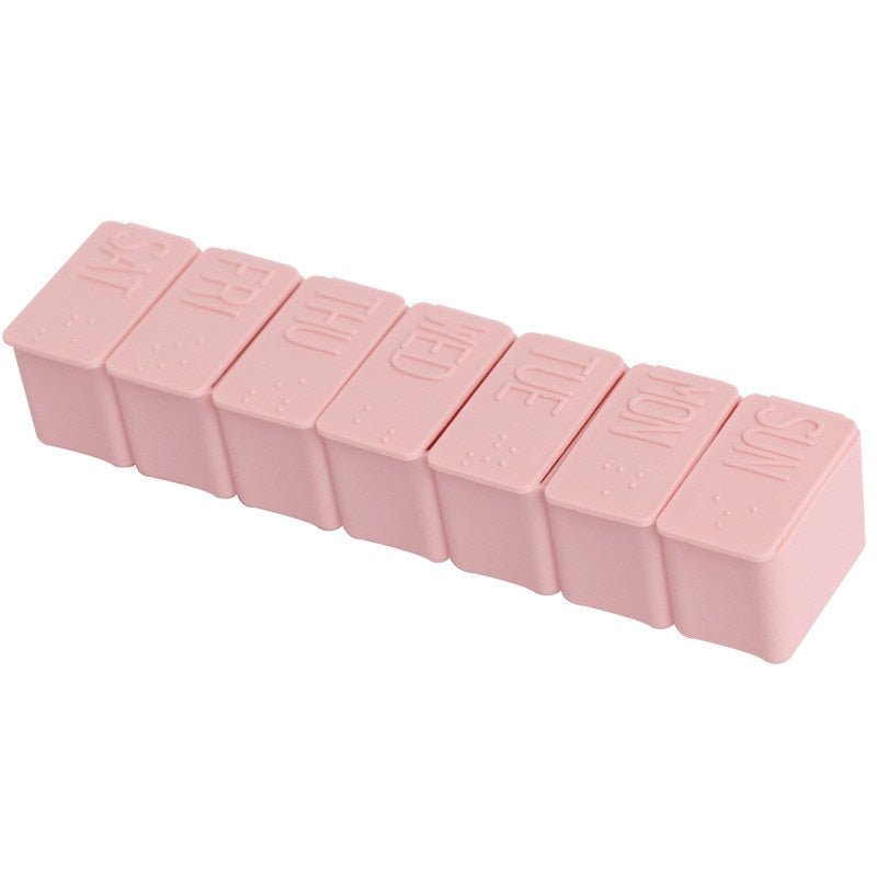 Weekly Pill Organizer 7 Day Travel Case | 2 Pack | ZNETICS - Znetics - 7 Day Pill Case - 7-day organizer - Daily Supplement Tracker